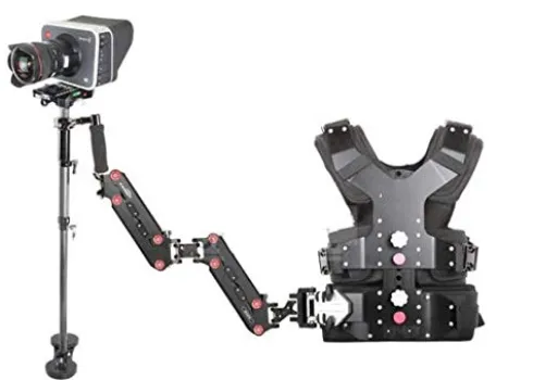GOWE 1-8kg Load Steadycam Carbon Fiber Stabilizer with Vest and Sled Black