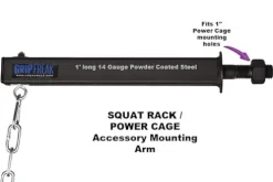 GRIP FREAK Thick Grip Wrist Roller with Power Rack Arm & Weight Plate Loader