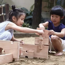 Guidecraft Notch Blocks 89-Piece Set Natural