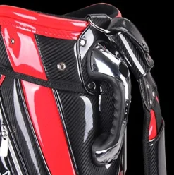 Guiote 2023 Golf Staff Bag Black Bulldog Crazy Design PU Leather Embroidery