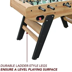 Hathaway Center Stage 59-in Pro Series Competition Foosball Table Wood Grain/Black/Green