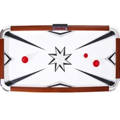 Hathaway Midtown 6′ Air Hockey Family Game Table Cherry Wood