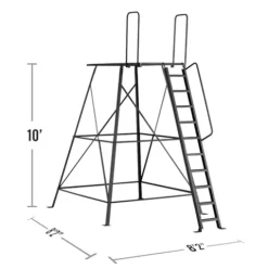 Hawk Double Hunting Box Blind with 10ft Elite Tower Multi