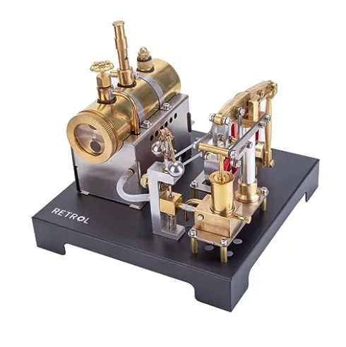 Helixsun DIY Steam Beam Engine Model Kit Full Metal with Boiler & Flyball Governor