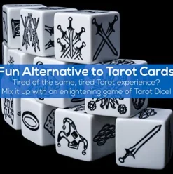 Hengulus Finely Etched Tarot Dice Fortune Telling Game Set