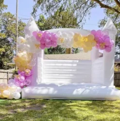 Hmtaolife Inflatable Large White Bounce House 13x13x10FT with 950W Air Blower