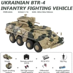HOOBEN 1/16 BTR-4 RC Infantry Fighting Vehicle RTR Camouflage