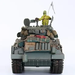 HOOBEN 1/16 M4A3E8 Fury Sherman Tank with Camouflage & Figure Dark Green