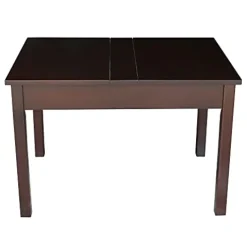 IC INTERNATIONAL CONCEPTS Table with 4 Mission Juvenile Chairs Rich Mocha