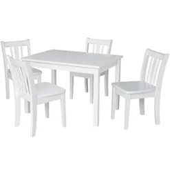 IC INTERNATIONAL CONCEPTS Table with 4 San Remo Juvenile Chairs White