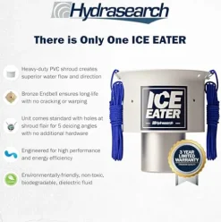 ICE EATER P250/25 Pond Deicer with 25 ft Power Cord, 0.25 HP, No Assembly Required