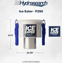 ICE EATER P250/50 Pond Deicer with 50ft Power Cord Blue