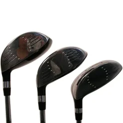 iDrive Men’s Red Square Anti-Slice Draw Golf Fairway Wood Set Black