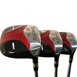iDrive Red Square Anti-Slice Draw Fairway Wood Set Golf Clubs Black