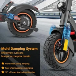 iENYRID Adults Electric Scooter 800W Motor 10″ Off-Road Tires 48V 28mph Black