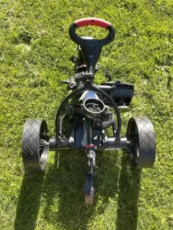 Insanity Golf Electric Golf Trolley with Remote and Seat Black and Yellow