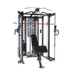 Inspire Fitness SCS Smith System Fully Loaded with Bench and Attachments – Functional Trainer Home Gym – Inspire SCS System (With Bench)
