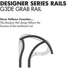 Inter-Fab Economy Stainless Steel Pool Grab Ladder Pair Designer Rails Stainless
