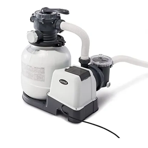 Intex Above-Ground Pool Set with Pump and Vacuum Gray