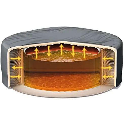 Intex 28449EP PureSpa Plus Greystone Inflatable Square Hot Tub Gray