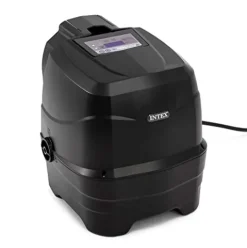Intex 28449EP PureSpa Plus Greystone Inflatable Square Hot Tub Gray