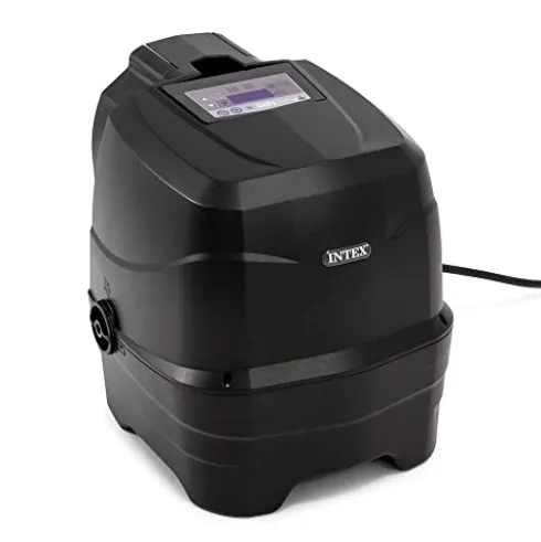 Intex 28449EP PureSpa Plus Greystone Inflatable Square Hot Tub Gray