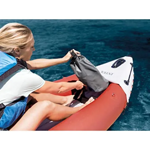 Intex Excursion Pro Inflatable 2 Person Kayak with Oars and Air Pump Red