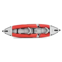 Intex Excursion Pro Inflatable 2 Person Kayak with Oars and Air Pump Red