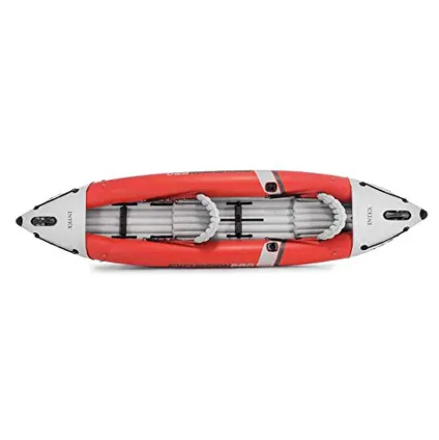 Intex Excursion Pro Inflatable 2 Person Kayak with Oars and Air Pump Red