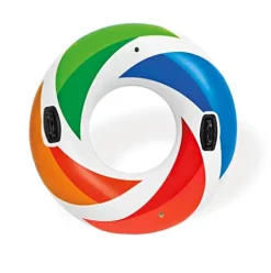 Intex Inflatable Color Whirl Tube Pool Raft with Handles 24 Pack