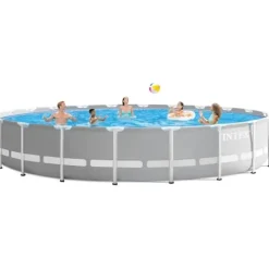 Intex Prism Frame Premium Pool Set 22′ x 48” Above Ground Swimming Pool Multicolor