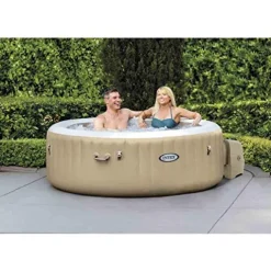 Intex PureSpa Bubble Massage Inflatable Spa Set Tan