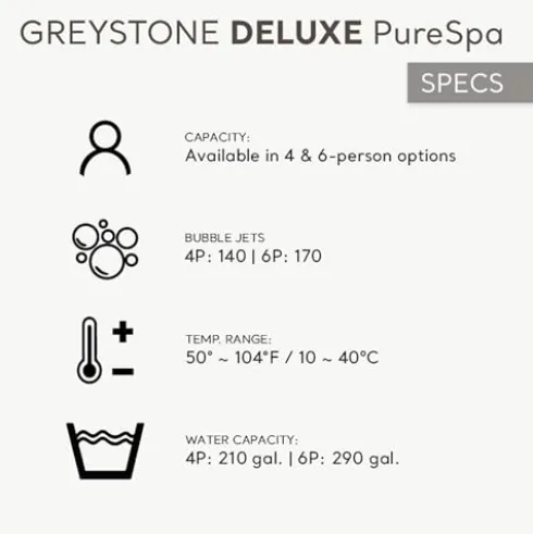Intex PureSpa Plus 4 Person Inflatable Square Hot Tub Gray with Headrest Pillow 4 Pack
