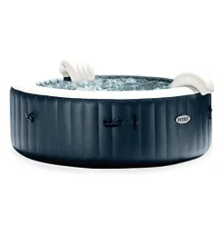 Intex PureSpa Plus 6 Person Inflatable Hot Tub Bubble Jet Spa Blue