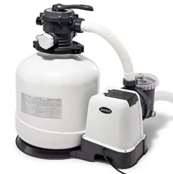 Intex Sand Filter Pump with Saltwater System Maintenance Set Black