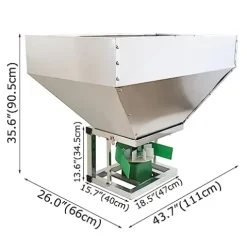 INTSUPERMAI ATV Broadcast Spreader 160L Capacity Stainless Steel Fertilizer Feeder