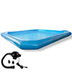 INTSUPERMAI Blue Inflatable Above Ground Pool 26.2×26.2×2ft with 110V Blower
