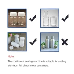 INTSUPERMAI Continuous Induction Jar Sealer 0.79″-5.12″ Silver