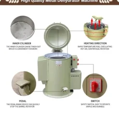 INTSUPERMAI Industrial Drying Machine 77LB Capacity Centrifugal Dryer 220V