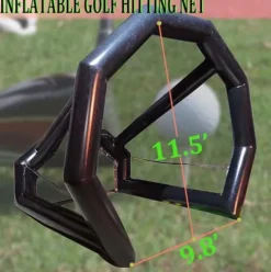 INTSUPERMAI Inflatable Golf Practice Net Black