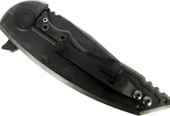 Jake Hoback Knives A8 Slimline Folder Knife Black Titanium Handle Black Blade