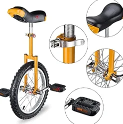 JINCAN 16-Inch Unicycle with Comfortable Saddle and Anti-Skid Tires