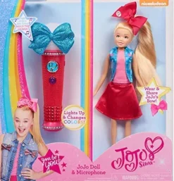JoJo Siwa 10-Inch Doll & Light Up Microphone Set Multicolor