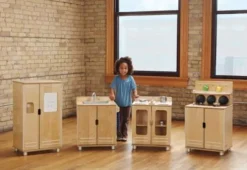 Jonti-Craft TrueModern Play Kitchen 4 Piece Set Brown