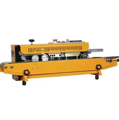 JORESTECH Industrial Continuous Band Sealer for Plastic & Laminated Bags with Digital Temperature Control Orange