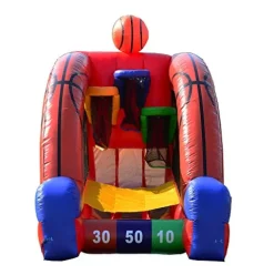 JumpOrange Inflatable Basketball Game with Blower and Foam Basketballs