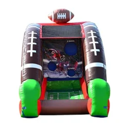 JumpOrange Inflatable Football Target Game with Blower and Foam Football