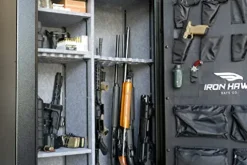 Kaimei 40-Gun Capacity Rifle Safe with Digital Keypad, Matte Black Steel Construction