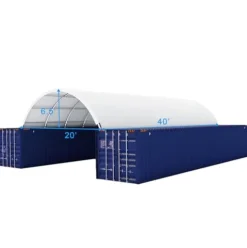 Kaimei 20’x40′ Heavy Duty Shipping Container Canopy Shelter White