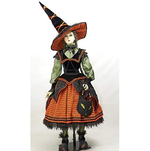 Katherine’s Collection Lucinda Jinx Witch Doll Life Size Orange